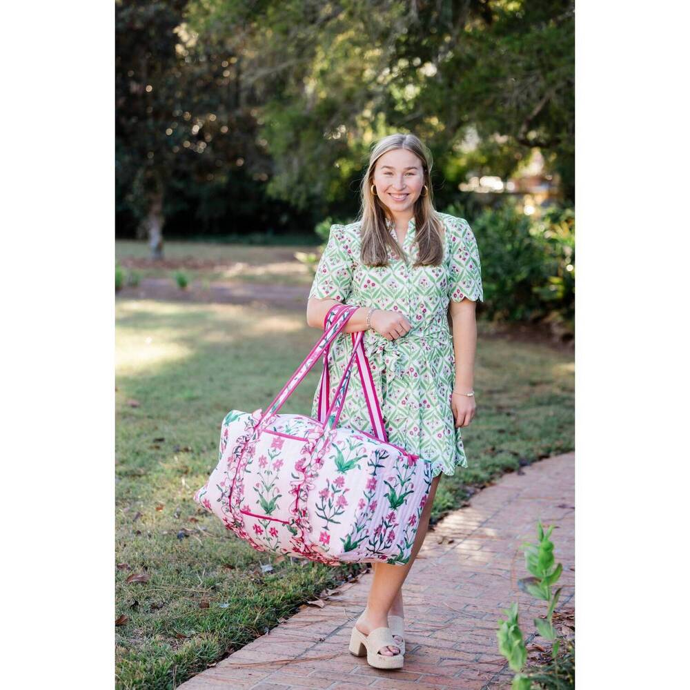 NEW HEART OF GRACE women's large duffle bag in white